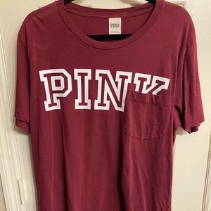 Victoria’s Secret Pink Maroon Tshirt